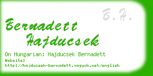 bernadett hajducsek business card